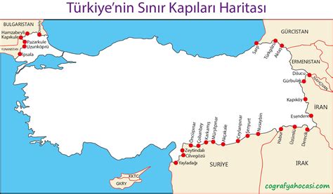 türkiye haritası sınır kapıları